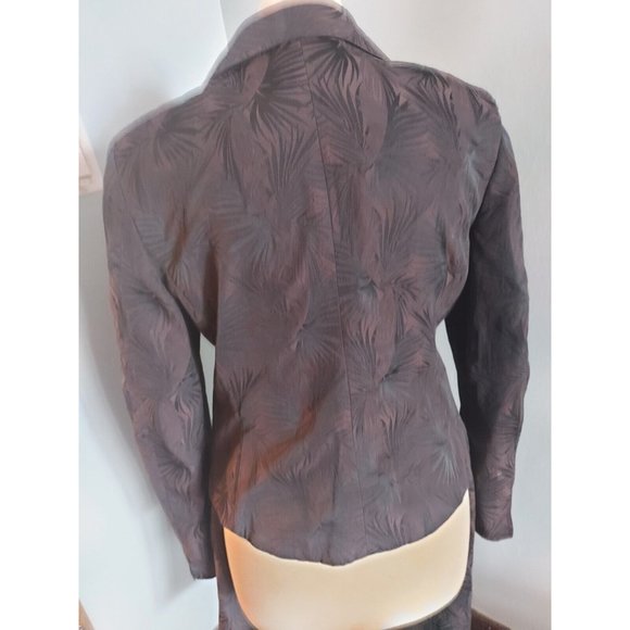 Max Mara Skirt Suit Size Sm 2 Piece Jacket And Knee-Length Skirt Black vtg - Picture 5 of 8